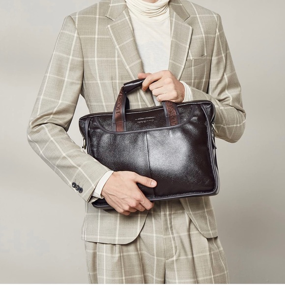 Bostanten leather Briefcase New w/o tag - Picture 5 of 10